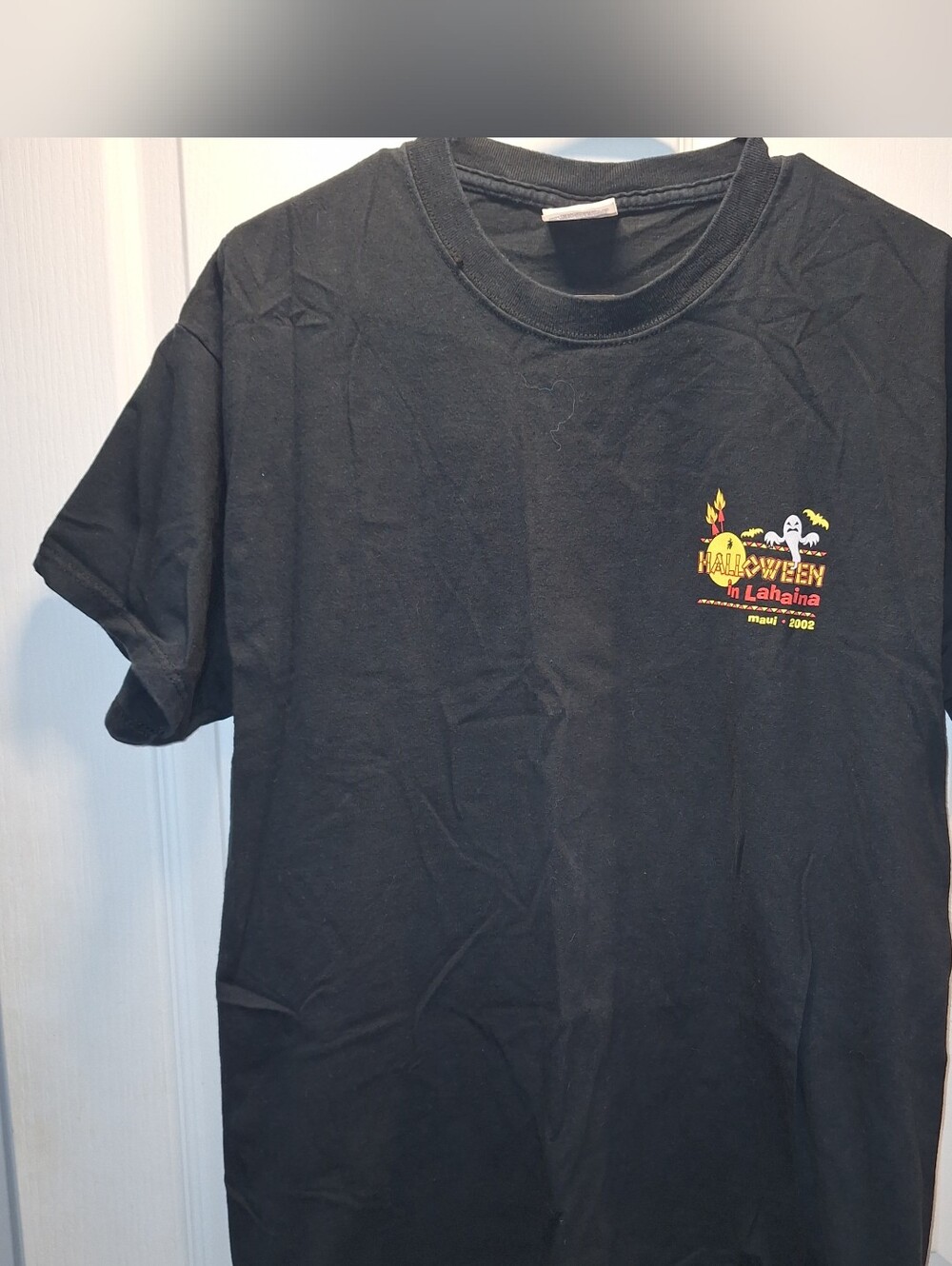 Halloween in Lahaina 2002 Black Crewneck Beefy-T Tee Large